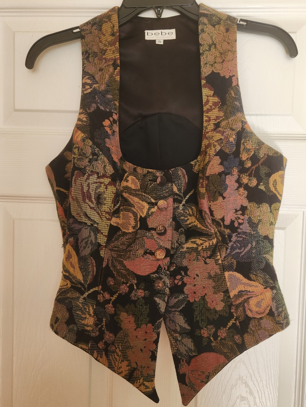 BEBE BROCADE VEST.